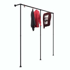 Clothes Rack Dresden - Wall mounted - Black (Klemp)
