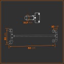 Clothes rail Augsburg - Wall mounted - Galvanized (Klemp) Clothes rail Augsburg - Wall mounted - Galvanized (Klemp)