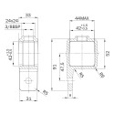 Rohrverbinder für Plattenbefestigung - 25 mm - Typ 55S-25 (Klemp) Rohrverbinder für Plattenbefestigung - 25 mm - Typ 55S-25 (Klemp)