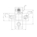 Four Socket Cross Typ 26S, 25 mm, Galvanized (Klemp) Four Socket Cross Typ 26S, 25 mm, Galvanized (Klemp)