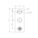 Cruz de dos zócalos Typ 22S, 25 mm, Galvanizado (Klemp) Cruz de dos zócalos Typ 22S, 25 mm, Galvanizado (Klemp)