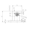 Square footplate Typ 11S, 25 mm, Galvanized (Klemp) Square footplate Typ 11S, 25 mm, Galvanized (Klemp)