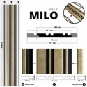 Premium wandpanelen MILO - Gouden glans (Klemp)