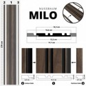 Premium Wandpaneele MILO - Nussbaum (Klemp)