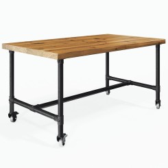 Piètement de table Vienne noir - avec roulettes (Klemp)