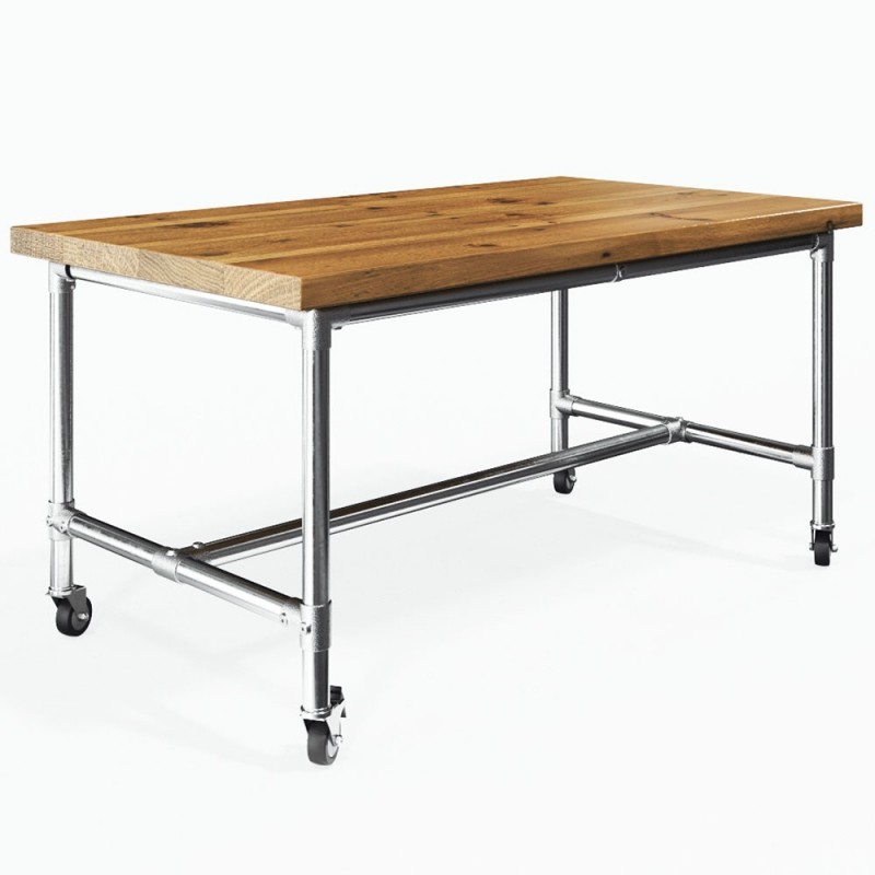 Piètement de table Graz argent - avec roulettes (Klemp) - Kits Piètement de table Graz argent - avec roulettes (Klemp) - Kits