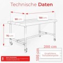 Tischgestell Wien Silber - mit Rollen (Klemp) Tischgestell Wien Silber - mit Rollen (Klemp)