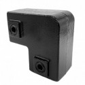 Quadratische Rohrverbinder Bogen 90° - Typ 6S-40 - 40 mm (schwarz) (Klemp) Quadratische Rohrverbinder Bogen 90° - Typ 6S-40 - 40 mm (schwarz) (Klemp)