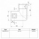 Quadratische Rohrverbinder Bogen 90° - Typ 6S-40 - 40 mm (schwarz) (Klemp) Quadratische Rohrverbinder Bogen 90° - Typ 6S-40 - 40 mm (schwarz) (Klemp)