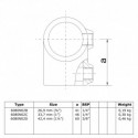Short Tee Typ 2D, 42.4 mm, Natural (Klemp) Short Tee Typ 2D, 42.4 mm, Natural (Klemp)