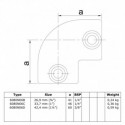 Gomito 90° Typ 6B, 26.9 mm, Natural (Klemp) Gomito 90° Typ 6B, 26.9 mm, Natural (Klemp)