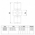 Złączka wewnętrzna mufa Typ 9C, 33.7 mm, Naturalny (Klemp) Złączka wewnętrzna mufa Typ 9C, 33.7 mm, Naturalny (Klemp)