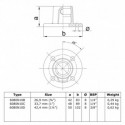 Brida, redonda Typ 10D, 42.4 mm, Natural (Klemp) Brida, redonda Typ 10D, 42.4 mm, Natural (Klemp)