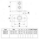 Rohrverbinder Fussplatte Oval - Typ 12B - 26,9 mm (natural) (Klemp) Rohrverbinder Fussplatte Oval - Typ 12B - 26,9 mm (natural) (Klemp)