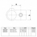 Złącze obejściowe 90° Typ 28C, 33.7 mm, Naturalny (Klemp)