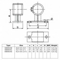 Handrail wall bracket Typ 34B, 26.9 mm, Natural (Klemp) Handrail wall bracket Typ 34B, 26.9 mm, Natural (Klemp)