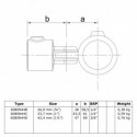 Single Swivel Combination Typ 44B, 26.9 mm, Natural (Klemp) Single Swivel Combination Typ 44B, 26.9 mm, Natural (Klemp)