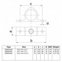 Piastra a collare doppio lato Typ 56D, 42.4 mm, Natural (Klemp) Piastra a collare doppio lato Typ 56D, 42.4 mm, Natural (Klemp)