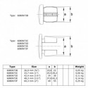 Inslagdop MetaalTyp 73D, 42.4 mm, Natural (Klemp) Inslagdop MetaalTyp 73D, 42.4 mm, Natural (Klemp)