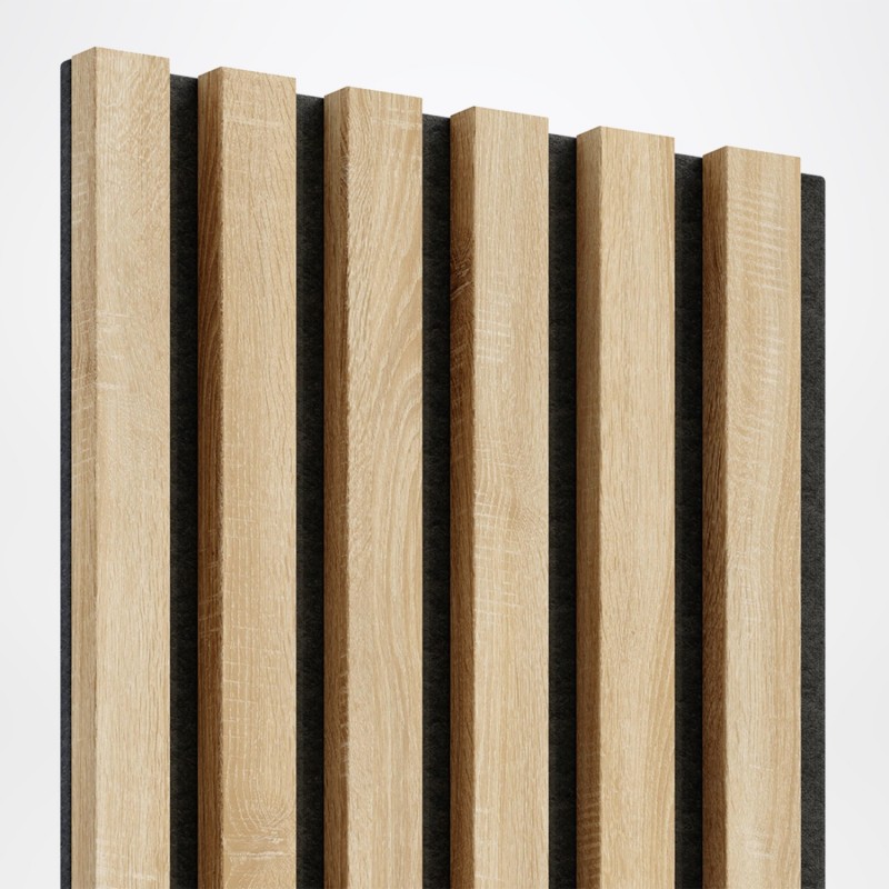 MDF laths on felt 275x30 cm - Sonoma Oak (Klemp) - MDF slats on felt MDF laths on felt 275x30 cm - Sonoma Oak (Klemp) - MDF slats on felt