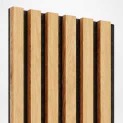 MDF laths on felt 275x30 cm - Natural oak (Klemp)