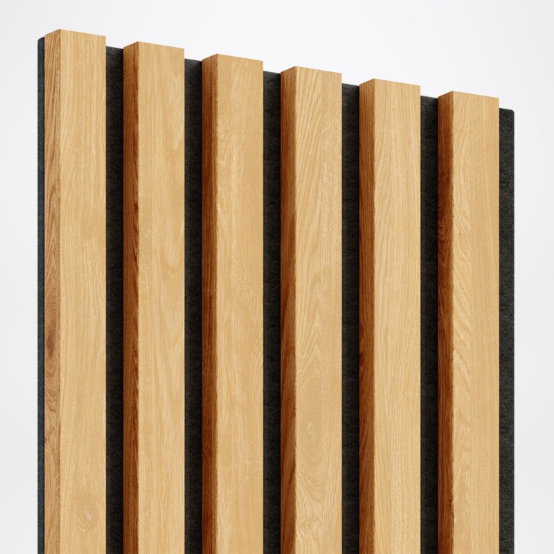 Listelli in MDF su feltro 275x30 cm - Rovere naturale (Klemp) - Listelli MDL su feltro Listelli in MDF su feltro 275x30 cm - Rovere naturale (Klemp) - Listelli MDL su feltro