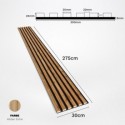 Lamellenleisten aus MDF auf Filz 275 x 30 cm - Wotan Eiche (Klemp) Lamellenleisten aus MDF auf Filz 275 x 30 cm - Wotan Eiche (Klemp)
