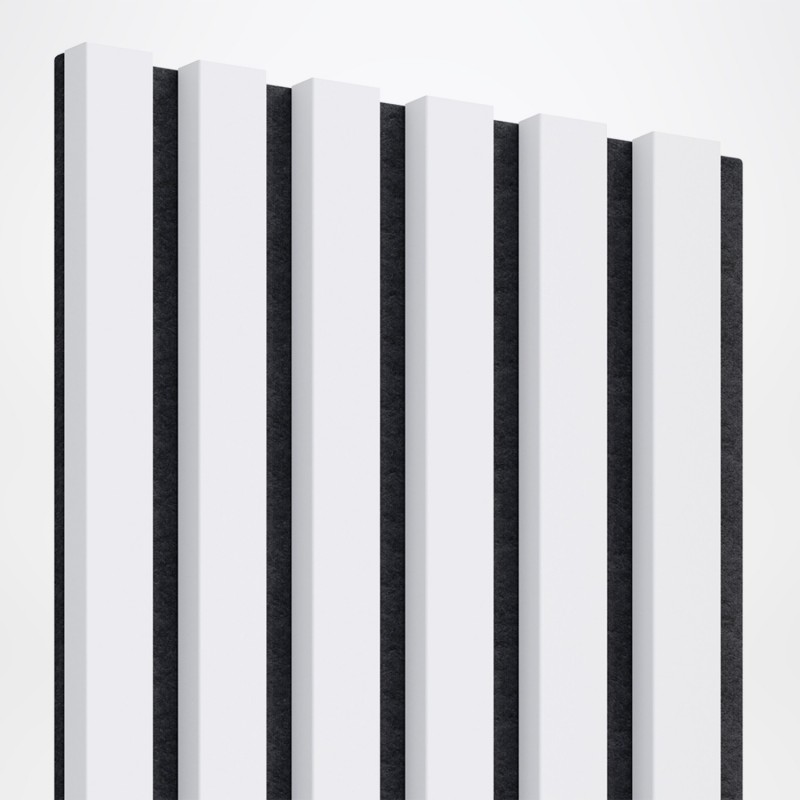 Listones MDF sobre fieltro 275x30 cm - Estera blanca (Klemp) - Lamas de MDF sobre fieltro Listones MDF sobre fieltro 275x30 cm - Estera blanca (Klemp) - Lamas de MDF sobre fieltro