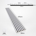 Listones MDF sobre fieltro 275x30 cm - Estera blanca (Klemp) Listones MDF sobre fieltro 275x30 cm - Estera blanca (Klemp)
