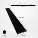 Lattes MDF sur feutre 275x30 cm - Tapis noir (Klemp) Lattes MDF sur feutre 275x30 cm - Tapis noir (Klemp)