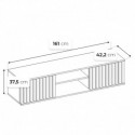 RTV cabinet with slats LUNA hanging 161x42.2x37,5cm Wotan oak (Klemp)