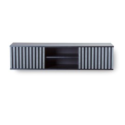 Armadio RTV con doghe LUNA appeso 161x42.2x37,5cm Calcestruzzo (Klemp)