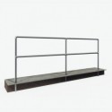 Safety barriers straight for setting in concrete - with crossbar (Klemp)