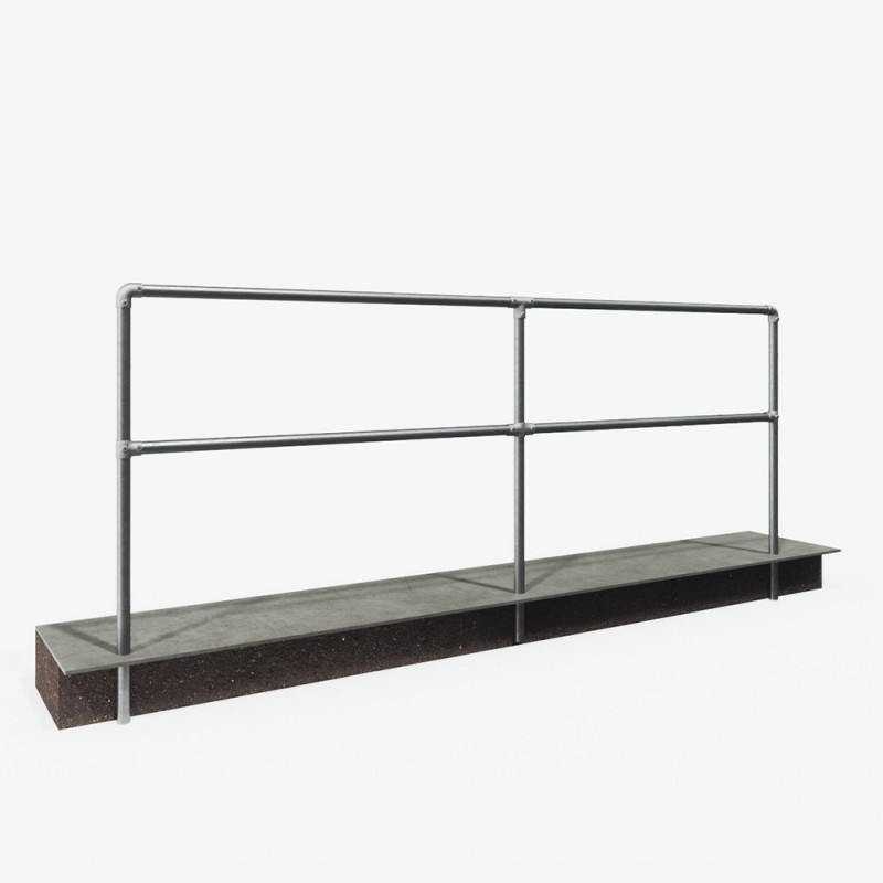 Safety barriers straight for setting in concrete - with crossbar (Klemp) - Kits