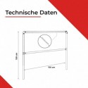 Safety barriers straight for setting in concrete - with crossbar (Klemp)