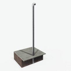 Poteau de barrières pour la mise en place dans le béton - sans barre transversale (Klemp)