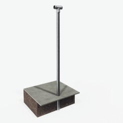Poteau de barrières pour la mise en place dans le béton - sans barre transversale (Klemp)