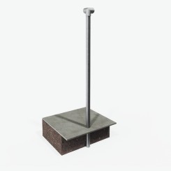 Poteau de barrières pour la mise en place dans le béton - sans barre transversale (Klemp)