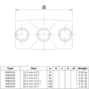 Croce a due vie Typ 22DE, 42,4 mm - 48,3 mm, Zincato (Klemp) Croce a due vie Typ 22DE, 42,4 mm - 48,3 mm, Zincato (Klemp)