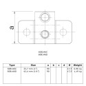Extra Zware boeiboordbevestiging Typ 146D, 42,4 mm, Thermisch verzinkt (Klemp) Extra Zware boeiboordbevestiging Typ 146D, 42,4 mm, Thermisch verzinkt (Klemp)