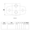 Extra Zware boeiboordbevestiging Typ 146E, 48,3 mm, Thermisch verzinkt (Klemp)