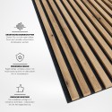 Lattes MDF sur feutre 275x30 cm - Chêne artisanal (Klemp) Lattes MDF sur feutre 275x30 cm - Chêne artisanal (Klemp)