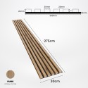Lattes MDF sur feutre 275x30 cm - Chêne artisanal (Klemp) Lattes MDF sur feutre 275x30 cm - Chêne artisanal (Klemp)