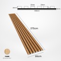 MDF laths on felt 275x30 cm - Oak veneer (Klemp) MDF laths on felt 275x30 cm - Oak veneer (Klemp)
