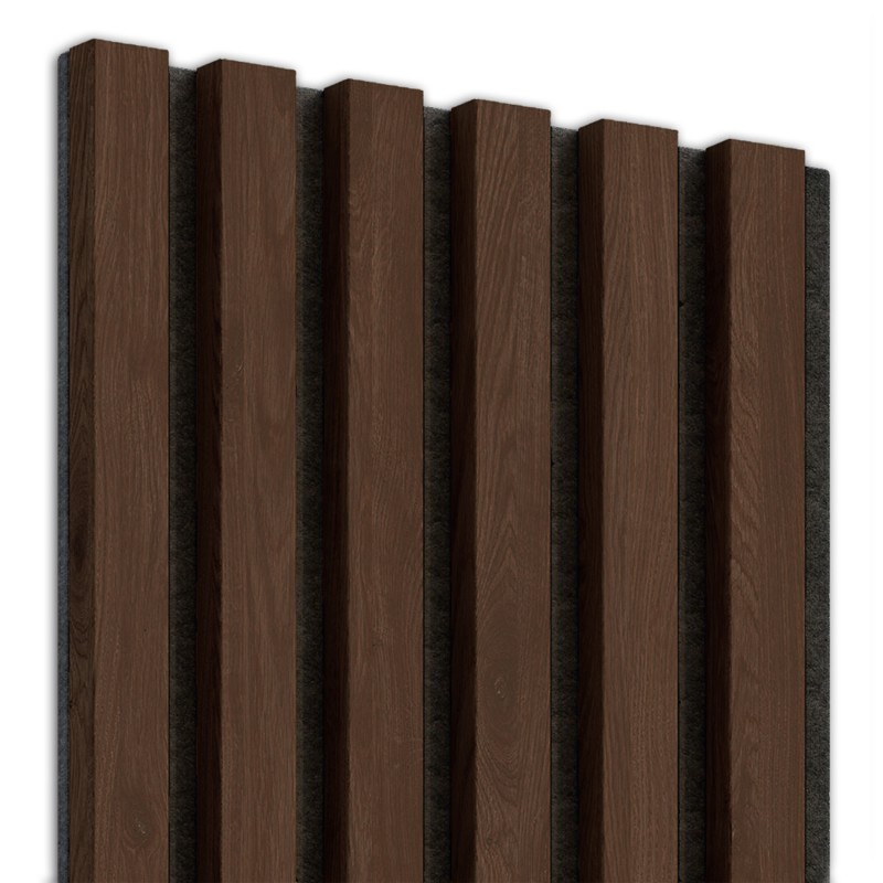 Listones MDF sobre fieltro 275x30 cm - Nuez (Klemp) - Lamas de MDF sobre fieltro Listones MDF sobre fieltro 275x30 cm - Nuez (Klemp) - Lamas de MDF sobre fieltro