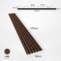 Listones MDF sobre fieltro 275x30 cm - Nuez (Klemp) Listones MDF sobre fieltro 275x30 cm - Nuez (Klemp)