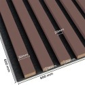 3D panels on felt - Powder pink (Klemp)
