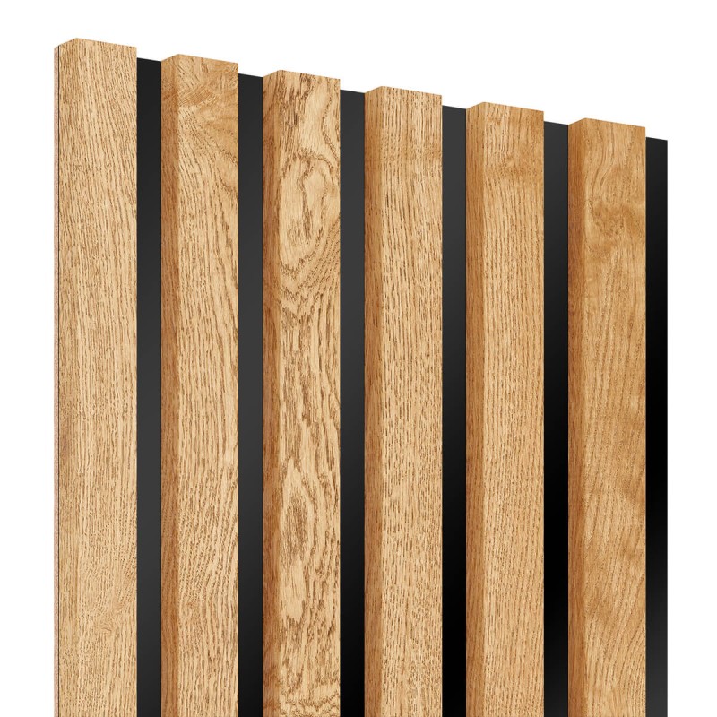Listelli in MDF su pannello 275x30 cm - Impiallacciatura di rovere (Klemp) - Listelli MDL su pannello Listelli in MDF su pannello 275x30 cm - Impiallacciatura di rovere (Klemp) - Listelli MDL su pannello
