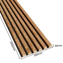 MDF latten op paneel 275x30 cm - Eikenfineer (Klemp) MDF latten op paneel 275x30 cm - Eikenfineer (Klemp)