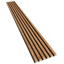 MDF laths on panel 275x30 cm - Oak veneer (Klemp) MDF laths on panel 275x30 cm - Oak veneer (Klemp)